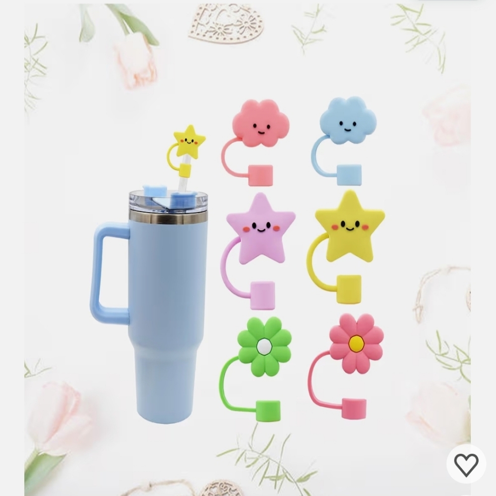 🆕️ Colorful Straw Toppers